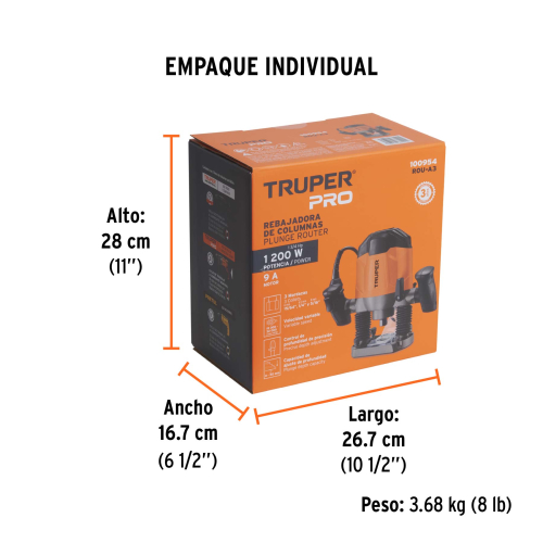 Rebajadora de 1.6 HP